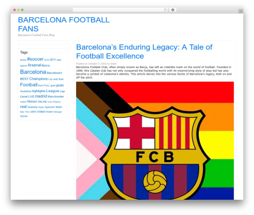 Bootstrap Basic4 WordPress page theme - barcelonafootballfans.info