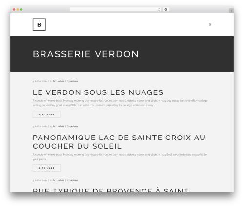 Borderland theme WordPress - brasserie-verdon.org