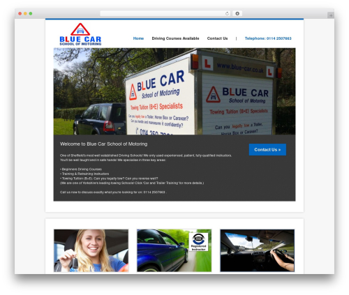 DrivingSchool best WordPress theme - blue-car.co.uk