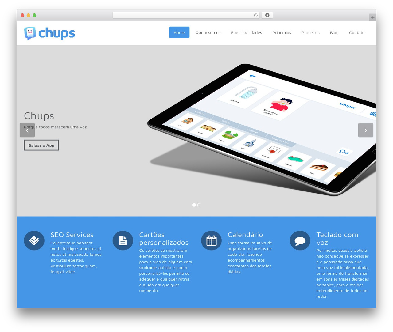 WordPress website theme Flat Theme - chups.mobi WordPress website theme Flat Theme - chups.mobi