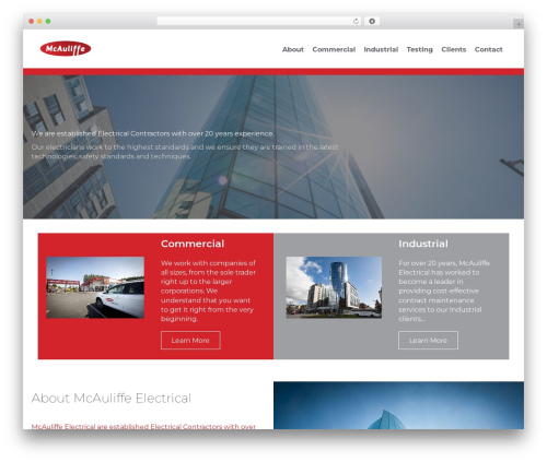 WP theme Beaver Builder Theme - mcauliffeelectrical.com