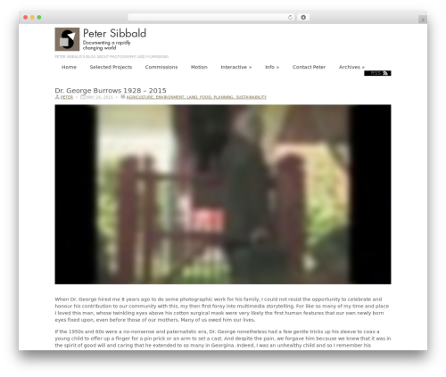 Backbone theme WordPress - blog.petersibbald.com
