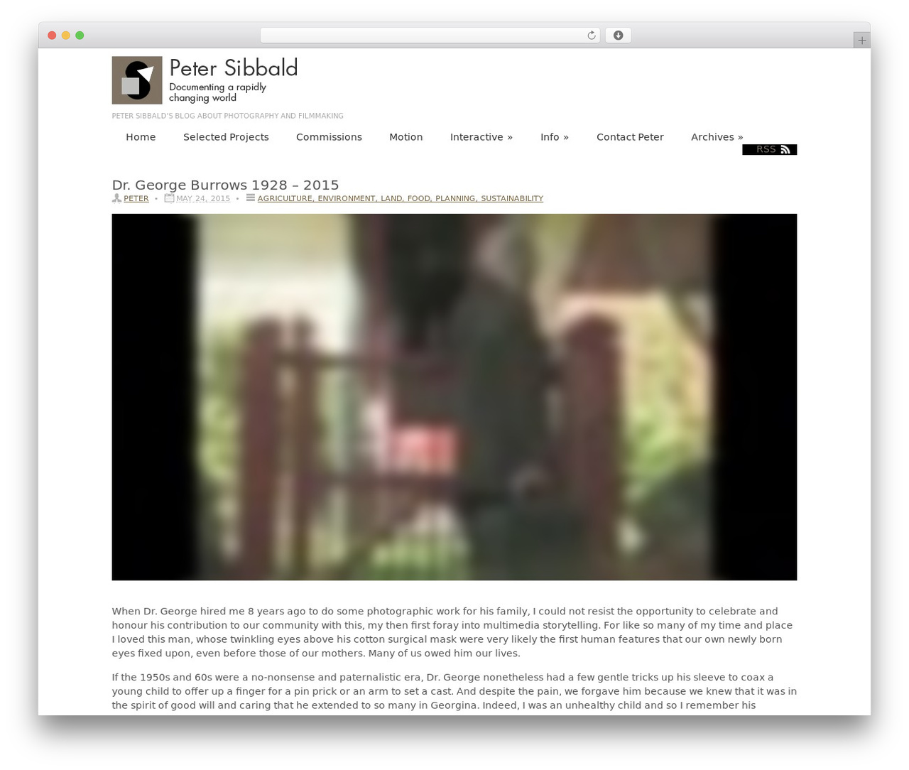 Backbone theme WordPress - blog.petersibbald.com