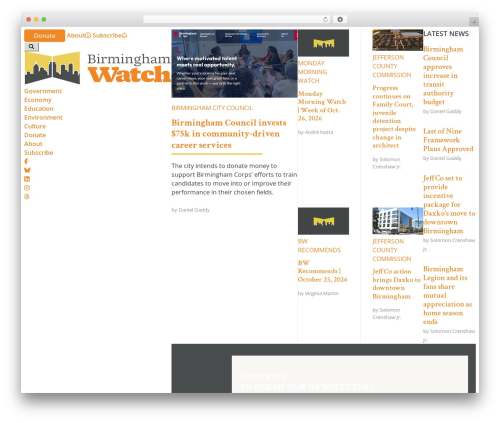 Infomedia dashboard WordPress plugin - birminghamwatch.org