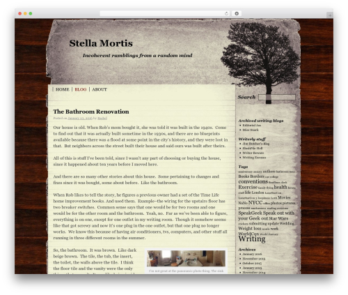 WordPress website theme Rustic - blog.stellamortis.com
