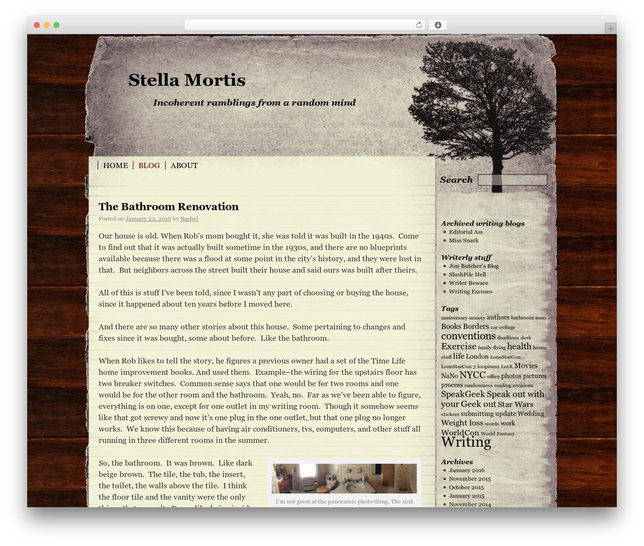 WordPress website theme Rustic - blog.stellamortis.com