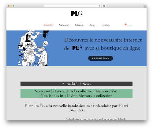 WP theme chapterone - plg-editions.com