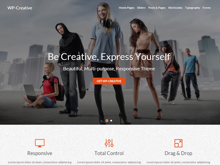 WP theme WP-Creative by SoloStream, LLC