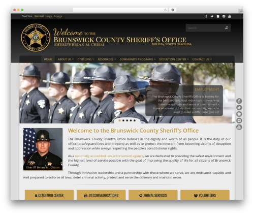 BCSO WordPress theme design - brunswicksheriff.com
