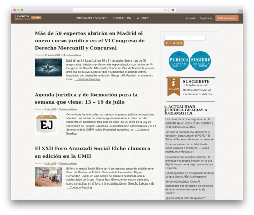BootstrapWP WordPress blog theme - blog.eventosjuridicos.es