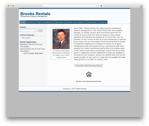 cs_cms WP theme - brooksrentals.com