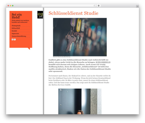 Esquire WordPress theme - blog.schlossheld.de