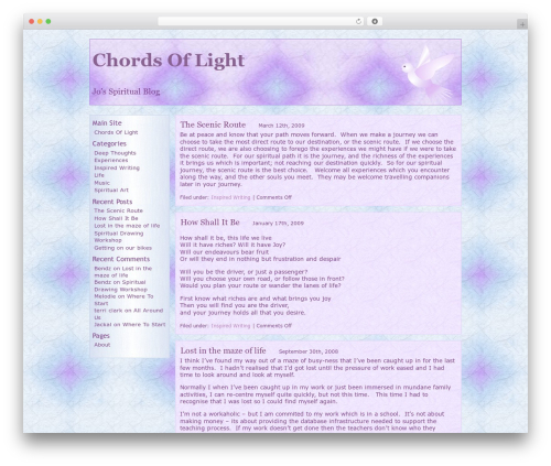 Jo's Custom Theme WordPress theme - blog.chordsoflight.co.uk