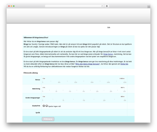 Sandbox theme WordPress - bingo.bonus24.se