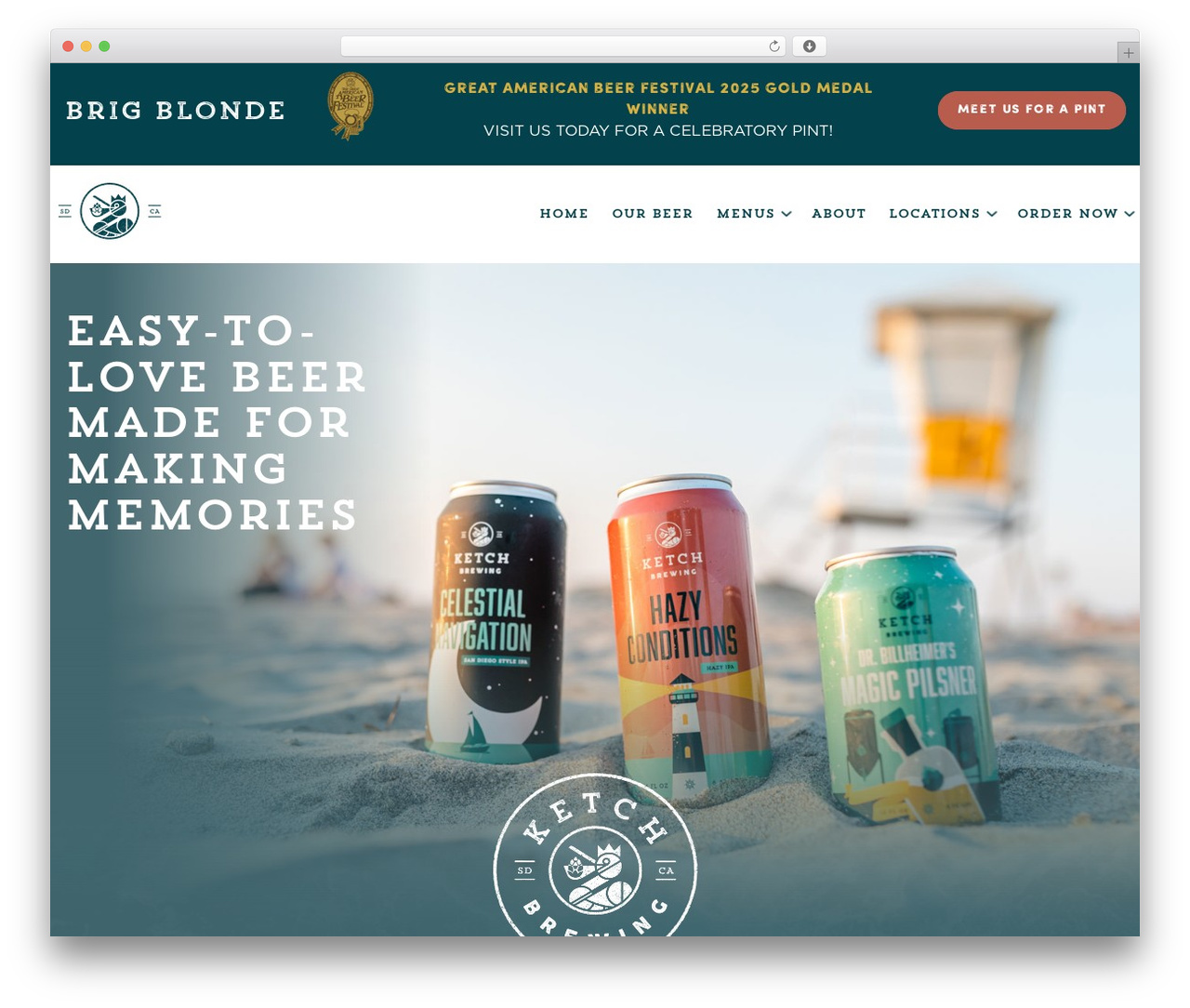 WordPress theme Raindrop - ketchbrewing.com