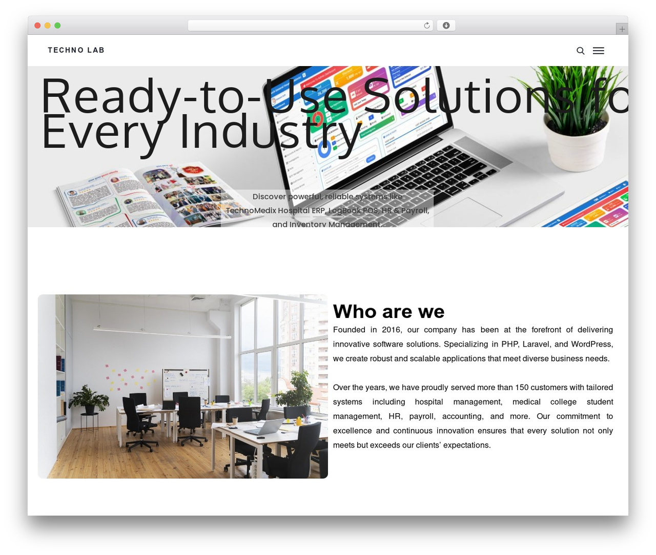 WordPress theme TechnoLab - technolabbd.com