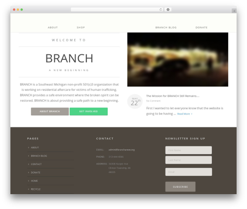 WordPress website theme Blandes - branchanew.org