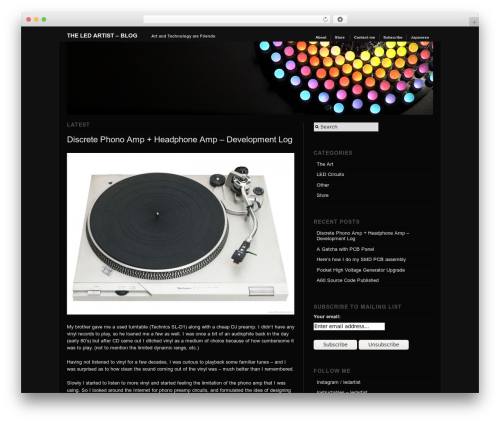 WordPress website theme Modularity Lite - blog.theledart.com/blog
