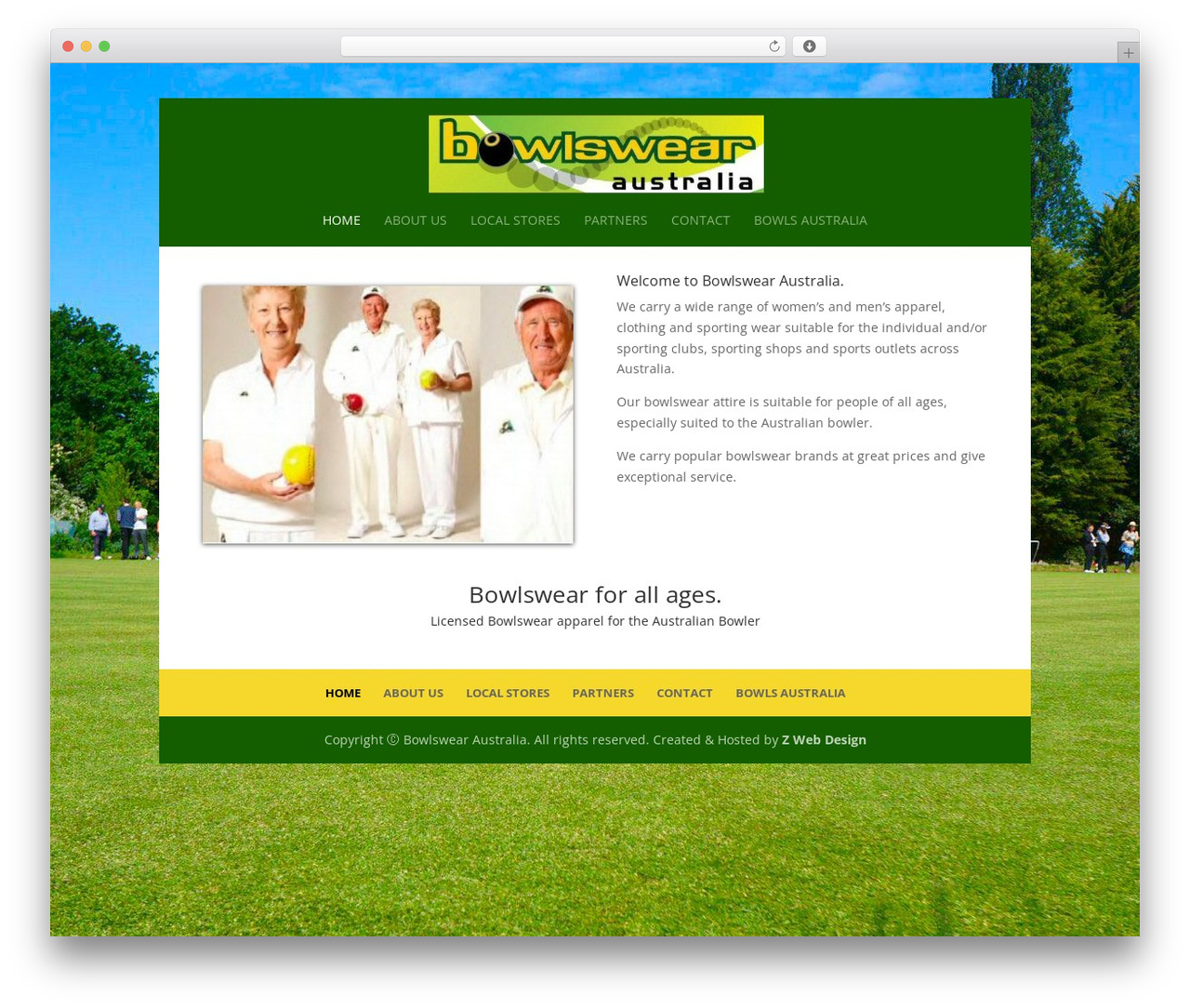 Best WordPress theme Divi - bowlswearaustralia.com.au