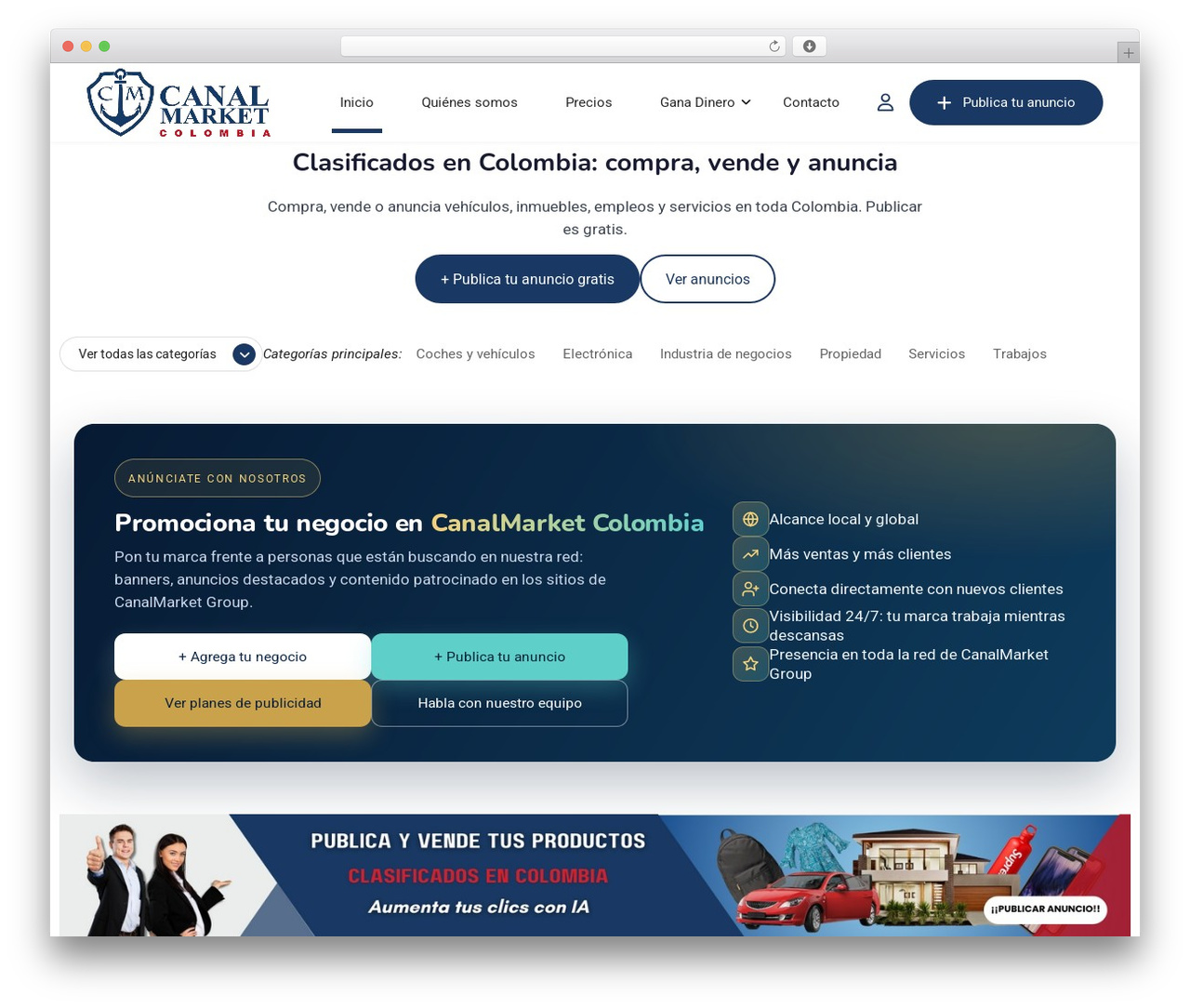 Classima WordPress theme - canalmarketcolombia.com