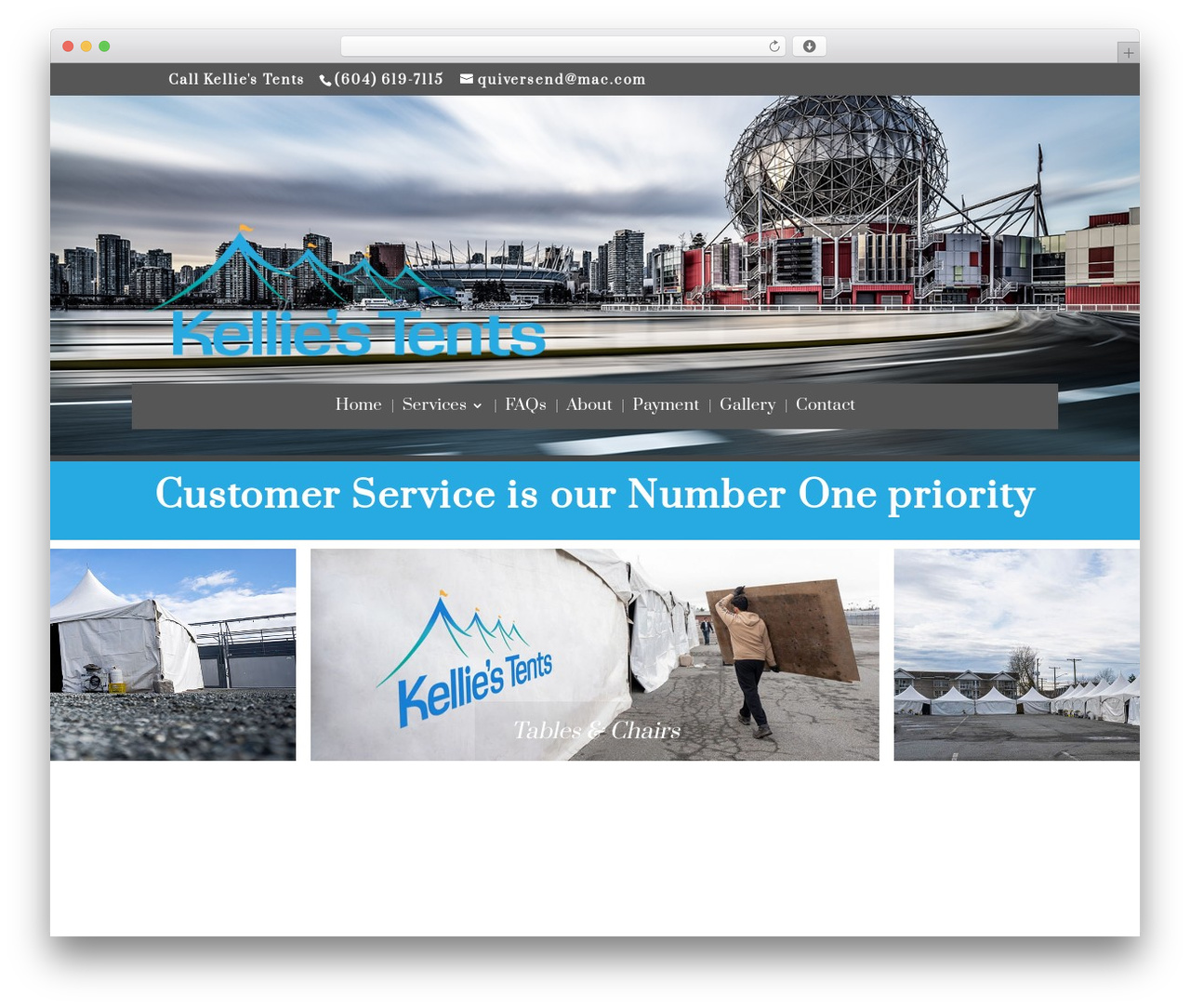 Divi WordPress theme - kelliestents.com