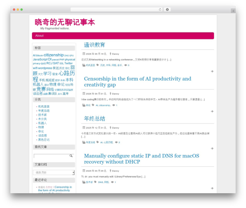 Supermodne WordPress theme - blog.cxqn.info