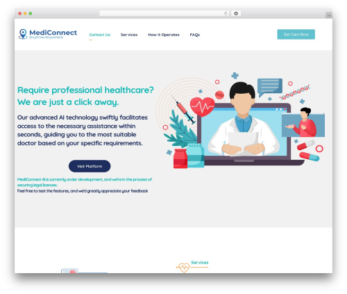 WEEB WordPress theme - mediconnectai.com