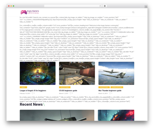 Gamezone WordPress theme - angry-gamers.net