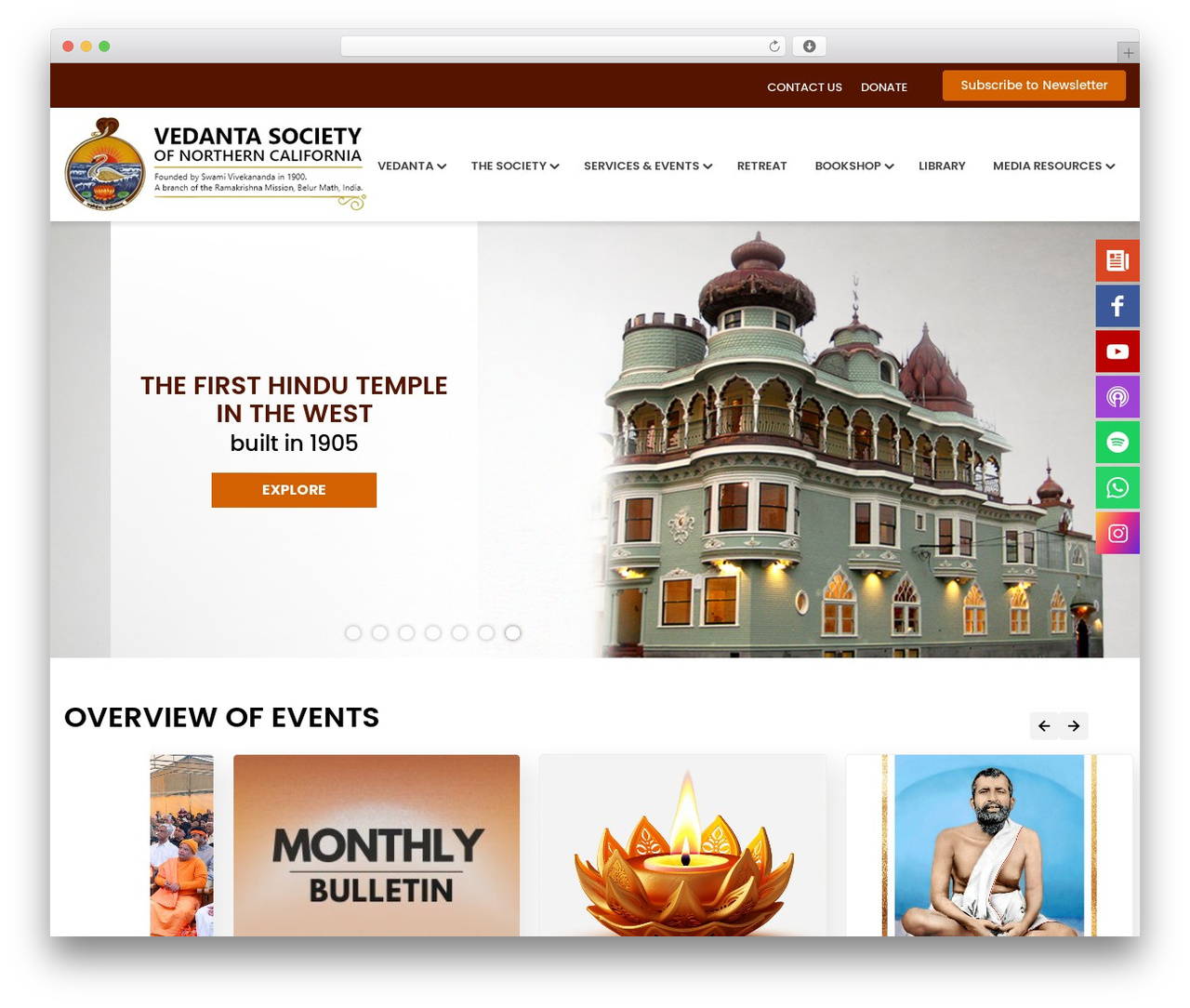 Kunco theme WordPress - sfvedanta.org