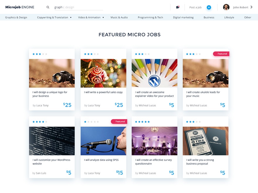 MicrojobEngine WordPress website theme by EngineThemes Team
