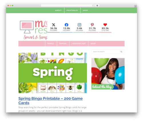Tasteful Theme theme WordPress - www.momresource.com