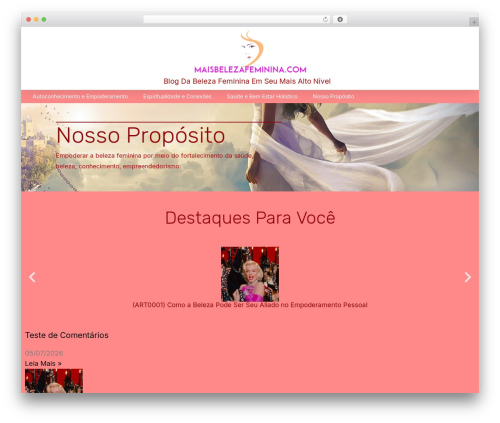 WordPress theme Marinate - maisbelezafeminina.com