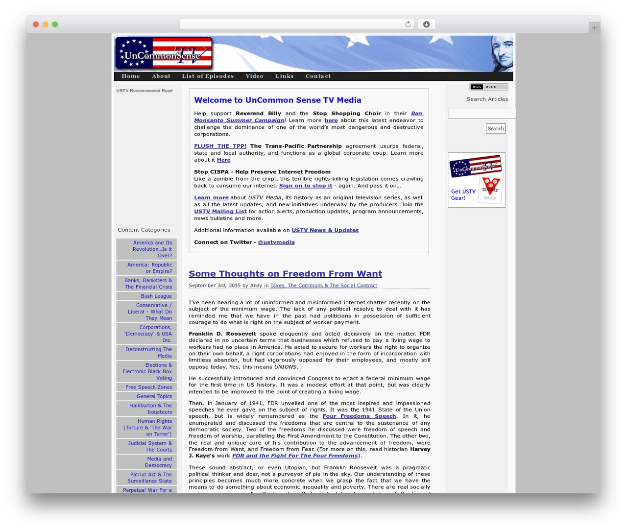 WordPress theme USTV - ustvmedia.org