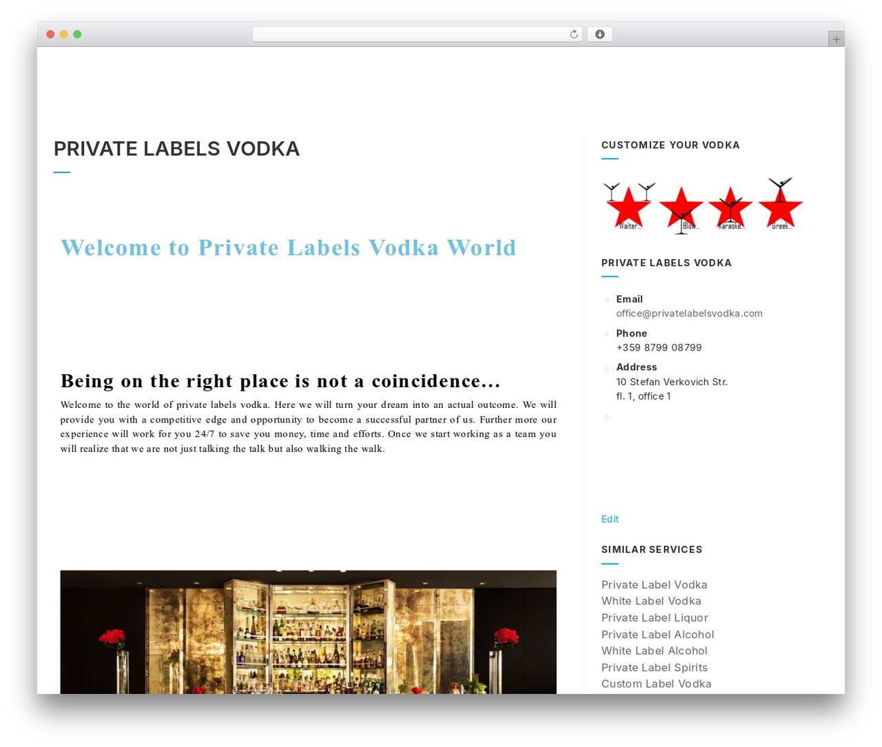 WordPress theme Integral Pro - privatelabelsvodka.com