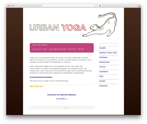 WordPress theme Serenity - urbanyoga-stuttgart.de