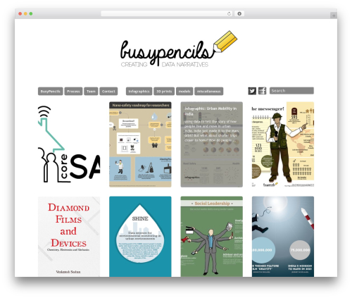 Grid Theme Responsive best WordPress theme - busypencils.com
