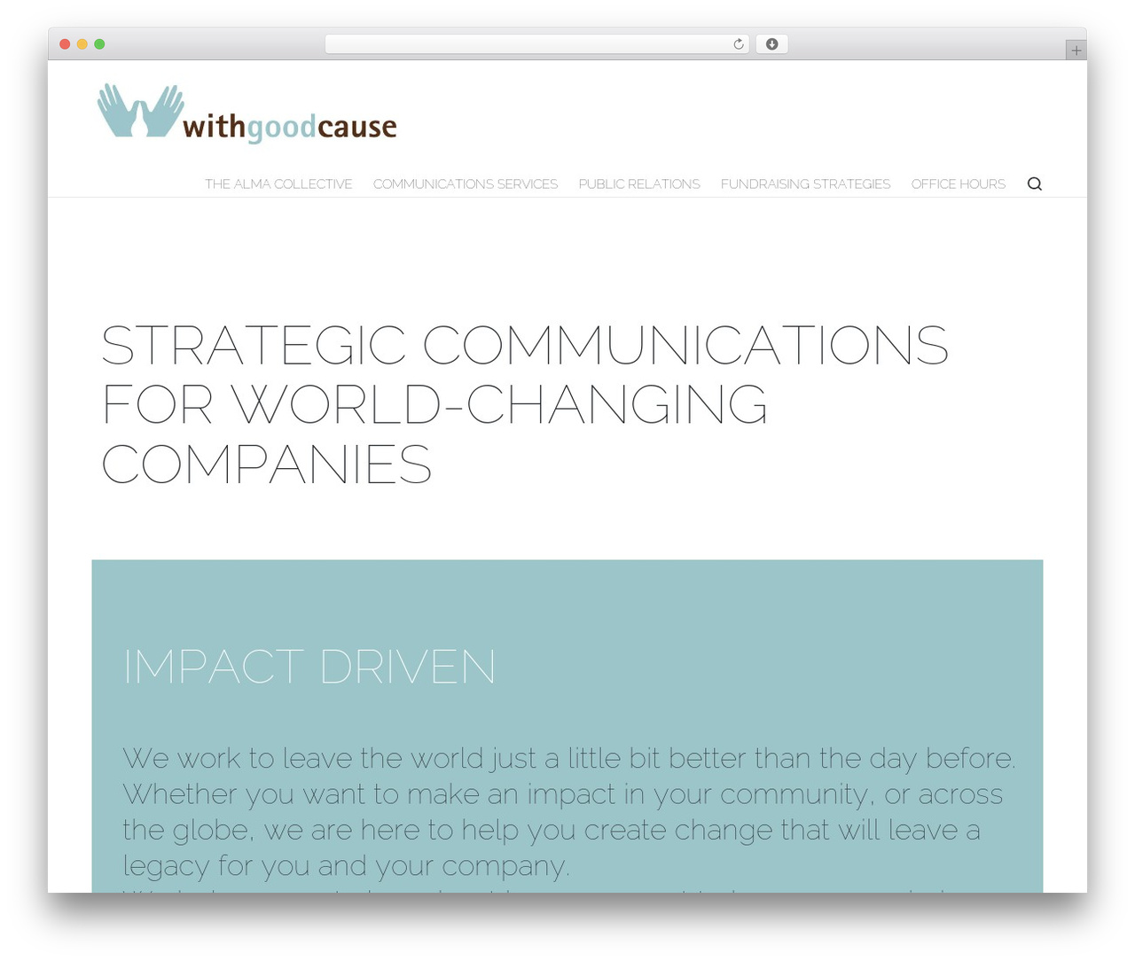 Sinatra WordPress theme - withgoodcause.com Sinatra WordPress theme - withgoodcause.com