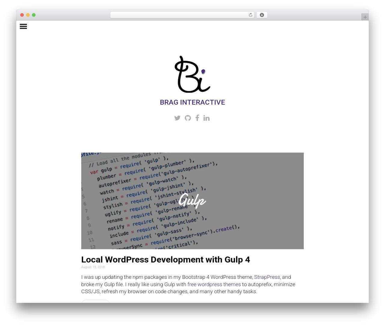 WordPress theme Brag Interactive - braginteractive.com WordPress theme Brag Interactive - braginteractive.com