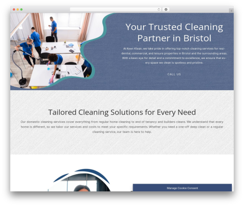 WordPress theme Constructor - keenklean.co.uk