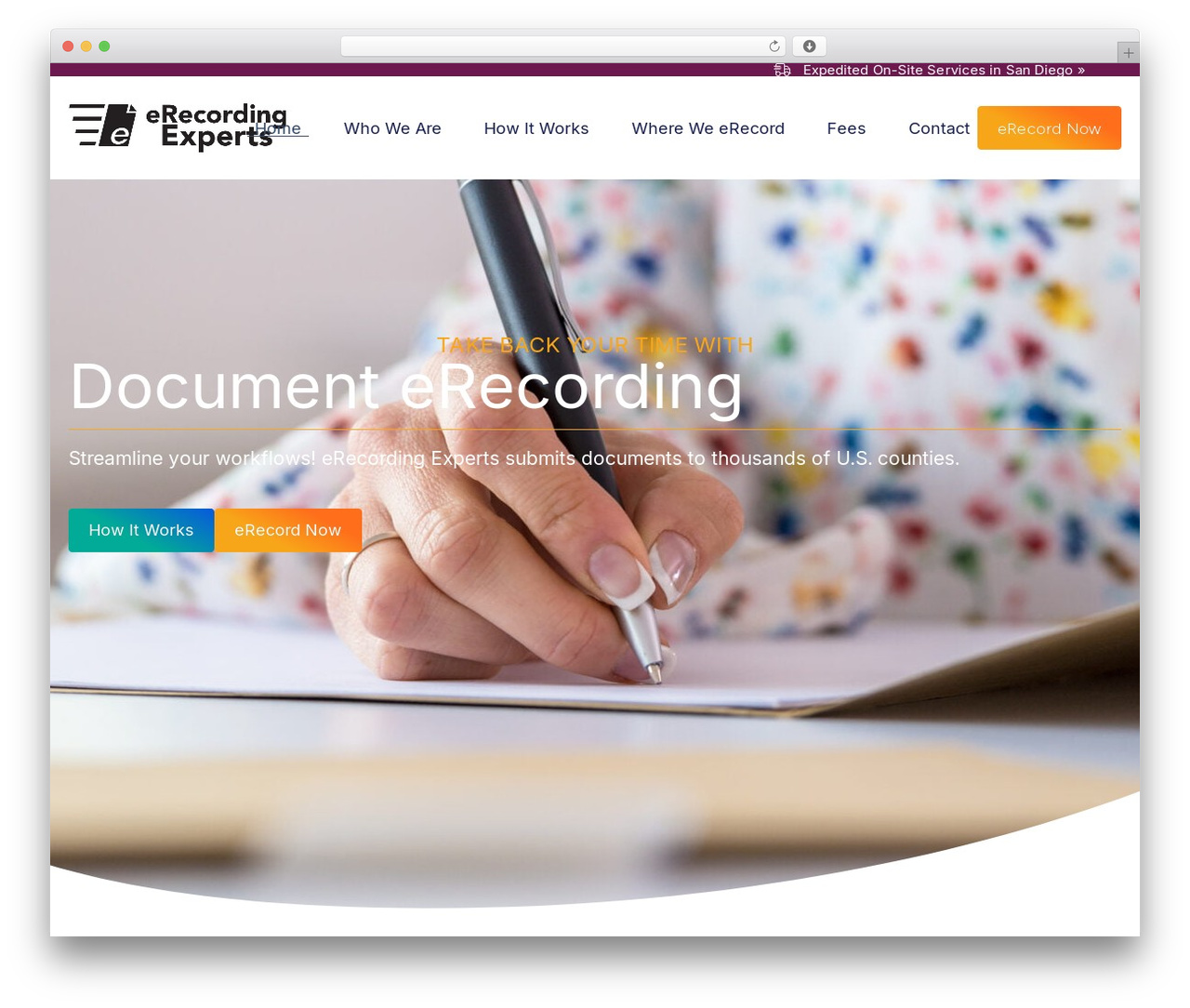 Hello Elementor WordPress theme - erecordingexperts.com