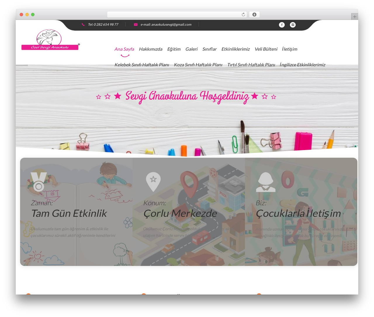 Kinder WordPress theme - sevgianaokulu.com