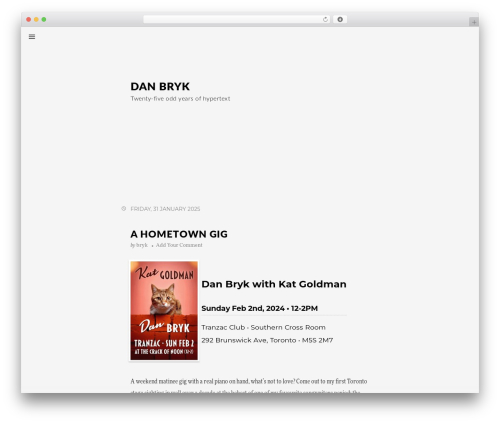 Parchment WordPress theme design - bryk.com