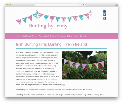 Redbud WordPress wedding theme - buntingireland.com