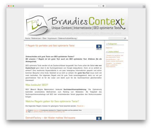 Theme WordPress Cleanfrog - brandies-context.de