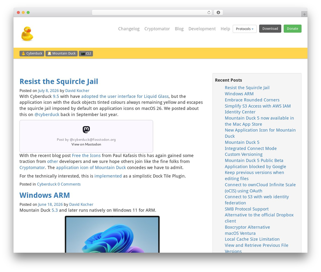 Theme WordPress upbootstrap - blog.cyberduck.io