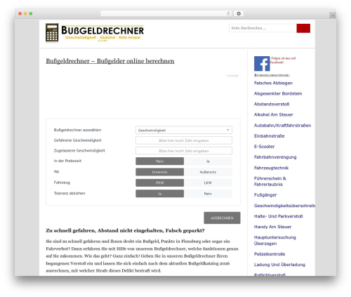 L1 social buttons WordPress plugin - bussgeldrechner.com