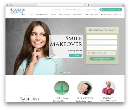 WordPress theme Baseline Dental Practice Theme - baselinedental.com