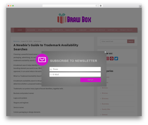 WordPress theme Stride lite - brawbox.com