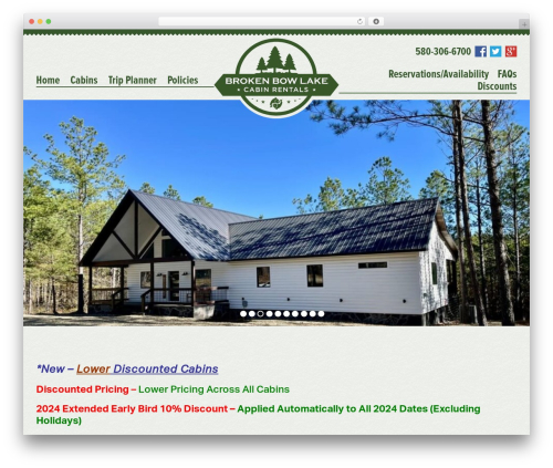 Wp Theme Broken Bow Lake Cabins By The Richland Group