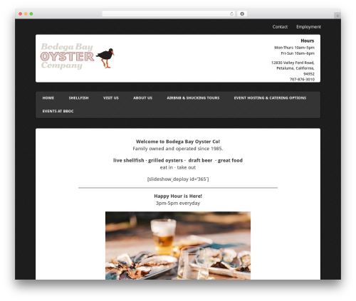 bbay WordPress theme for business - bodegabayoyster.com